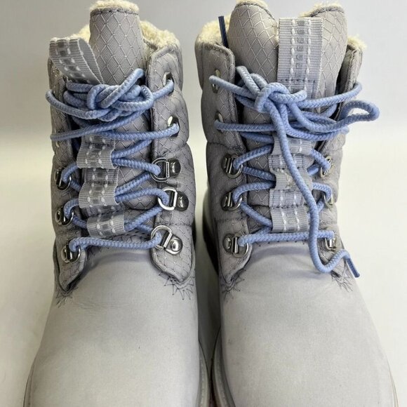 Timberland 6-inch Premium Waterproof Boot Women's Size 6 In Light Grey Nubuck - Picture 11 of 16